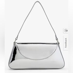 Express Metallic Silver Shoulder Bag